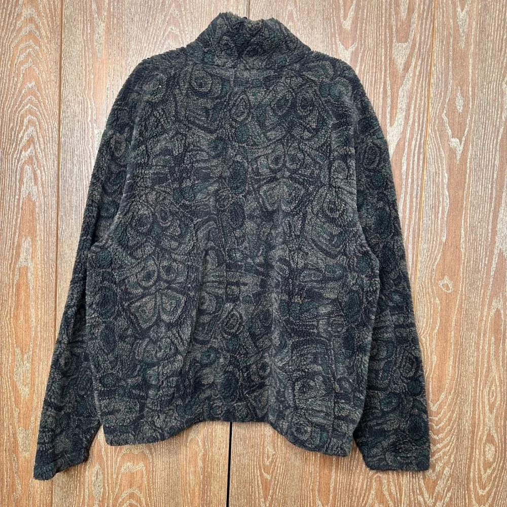 VTG 90s The North Face AOP Aztec Western Sherpa Fleece Full Zip Jacket Men's XLT